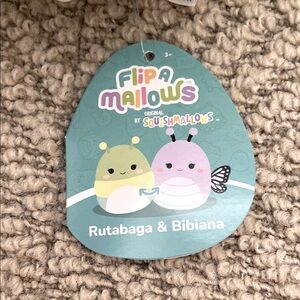 Rutabaga & Bibiana Squishmallows Flipamallows 8 Inches